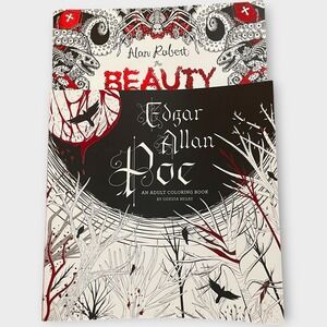 Edgar Allan Poe Beauty of Horror Creepy Adult Coloring Books 2 Macabre Goth Art